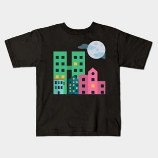 Night Metropolis Kids T-Shirt